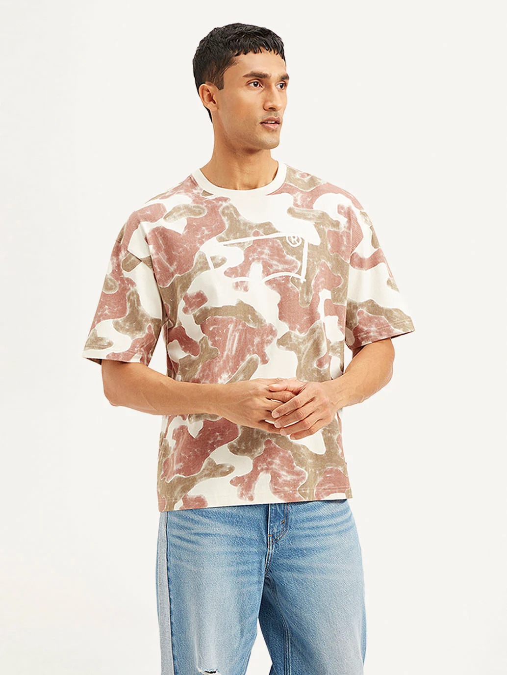 Men's Abstract Loose Fit T-shirt - Image 5
