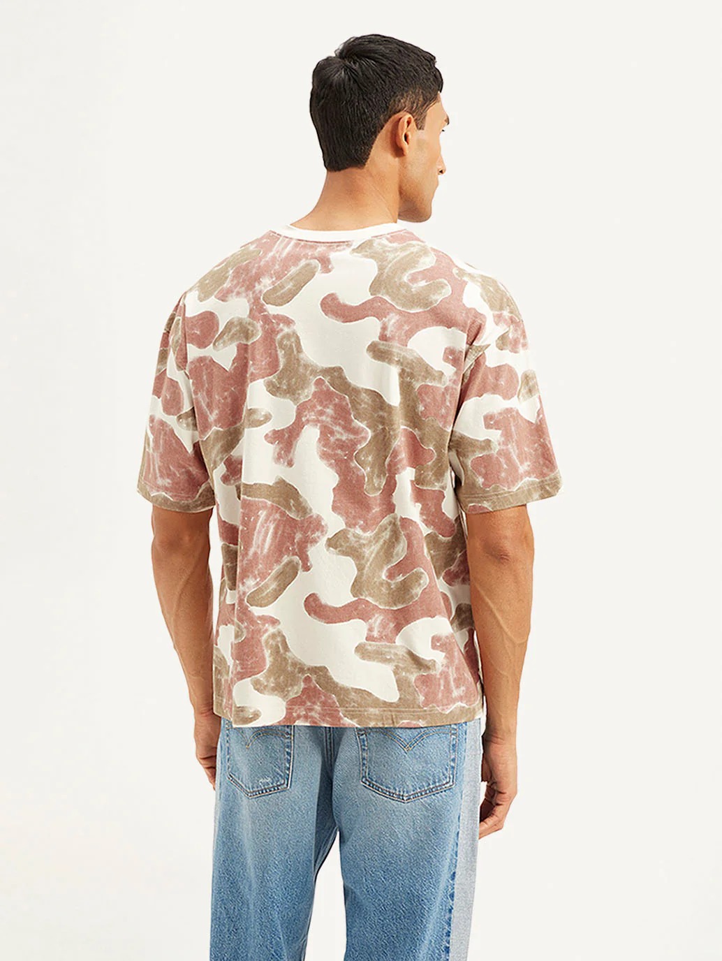 Men's Abstract Loose Fit T-shirt - Image 4
