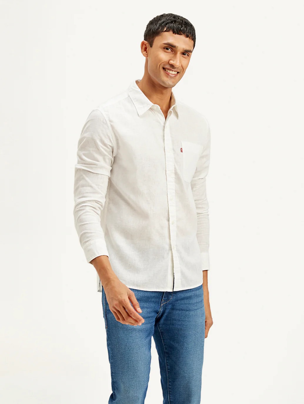 Men's Solid Slim Fit Linen Shirt - Image 5